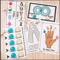 Calm Down Corner Lesson, Centers, Visuals, and Lapbook for Regulation - Shop The Responsive Counselor