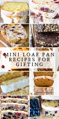 My collection of holiday quick breads, loaf cakes, and pound cakes are perfect for baking in mini loaf pans for holiday gifting!