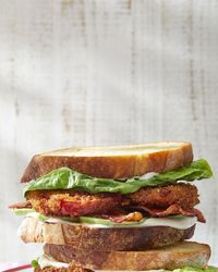 BLT with Crispy Fried Tomatoes and Avocado