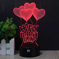 3D Happy Birthday LED Light //Price: $29.99 & FREE Shipping // #hashtag2