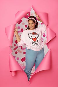 Hello Kitty x Smak Parlour Pink Heart Long Sleeve Unisex Tee