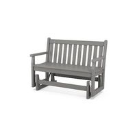 POLYWOOD Traditional Garden 2-person Slate Grey Plastic Outdoor Glider in the Porch Swings & Gliders department at Lowes.com