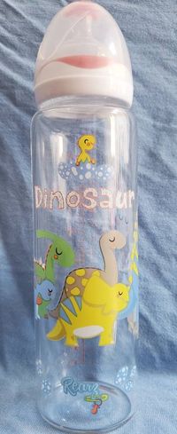 Oversized Dinosaur Bottle.Real Over Sized Glass Baby Bottle. $2.00 Shipping Discount was $15.95. Now $13.95