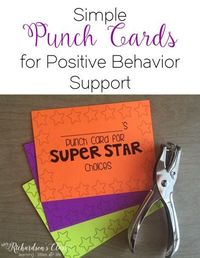 Using simple punch cards for positive behavior support in the classroom