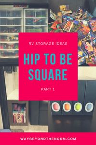 Ideas for organizing homeschool supplies and DVDs in an RV