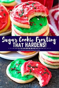 Homemade Sugar Cookie Frosting that Hardens ~ The Perfect Sugar Cookie Frosting for Decorating! If You Are Looking for Frosting For Sugar Cookies that Hardens this is it!