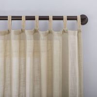 Ceri Linen Textured Jute Tabs Semi-sheer Curtain Panel - No. 918 : Target