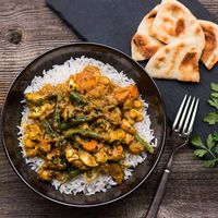 Easy Vegetable Korma over Rice | Self Proclaimed Foodie