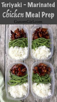 Teriyaki-Marinated Chicken Meal Prep: This dish is filled with so much flavor without the strange flavor enhancers you’d find in processed meals. You can of course eat this for dinner too. Either way, you’ll be glad you skipped take out!