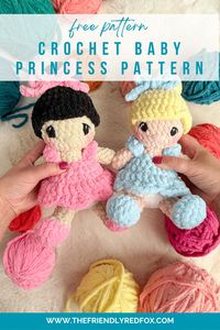 Plush Baby Princess Crochet Pattern-Squishy - The Friendly Red Fox