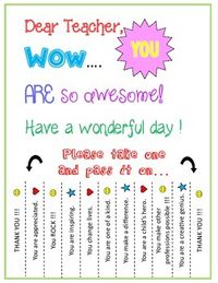 Inspiration on the go! Take the time to show your co-workers/faculty you care. This printable should be posted in a high traffic area for teachers to select a message from the bottom to boost and lift their day. Remember, it's the little things that count.