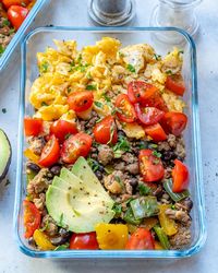 Taco Scramble Meal Prep bowls