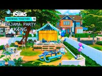 🎉🎈Pajama Party King🎈🎉 Family House | NoCC | Stop Motion | The Sims 4 Growing Together - YouTube