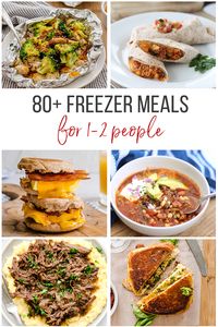 80+ Easy Freezer Meals for 1 or 2 People - Thriving Home