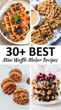 Mini waffle maker recipes pin.