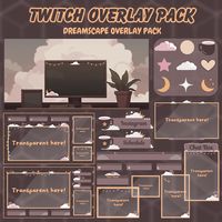 Animated Twitch Overlay - Dreamscape Stream Package for Twitch Stream - Animated Alerts , Animated Chat boxes - Stream Overlay  ☁🌫A collection of immersive dreamscape-themed lo-fi stream overlays with animations to enhance your streaming experience. Introducing our Dreamscape Twitch overlay collection, step into a world of celestial skies, calm blues, and serene landscapes. Customized for Twitch, these overlays are designed to create a tranquil and dream-like atmosphere, perfect for making your content shine with a natural, soothing, and visually mesmerizing touch. From smooth transitions to animated panels, our customizable options allow you to tailor your setup to perfectly fit your dreamscape theme. ☕ ⭐ What's included 🎨 Check out our collection: 4x Pre-made Premade Layouts 4x Animate