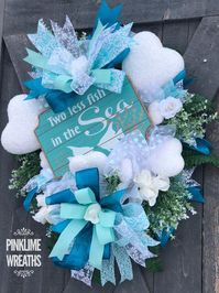 #pinklimewreaths #tealwedding #weddingwreath #bridalwreath #weddingdecor #frontdoorwreath #wreaths #blueweddingdecor