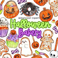 Watercolor halloween bakery inspired clipart. Perfect for halloween and different spooky projects Images include: halloween cupcakes, halloween macaroons, halloween cake pop, halloween sugar cookies, halloween gingerbread and so much more. ---------------------------------------------- You get 14 watercolor clip art pieces that measure 3-5 inches. All the halloween bakery clip art pieces in this set have a DPI of 300 and all have transparent backgrounds. This is perfect for commercial use You wi