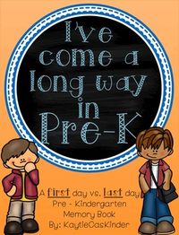 LOVE looking back and seeing how much your kiddos have grown over the course of the year?!? Then this memory book is a MUST!Students complete the top have of the book on their first day of Pre-K and then finish up the bottom half on the last day! It's a perfect way to look back and see how much they've grown and how much they've learned too!It's also is a great time filler on the first and last days when you're trying to store supplies, clean, and get organized10 different cover pages with d...