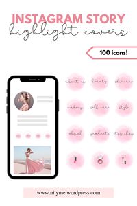 100 simple pink watercolor instagram highlight cover icons, perfect for pink lovers, beauty bloggers and business owners. CLICK to access these 100 affordable icons! | NOTE: customization available!