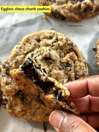 These are the Best soft choco chunk cookie recipe without eggs a perfect combination of rich, gooey chocolate chunks and a soft, tender cookie base. These cookies are not only eggless but also packed with flavor and guaranteed to impress everyone who takes a bite.