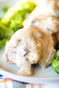 Easy Instant Pot Pork Tenderloin with Creamy Mushroom Sauce