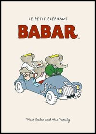 In a bright blue car, Babar's family is ready for a new adventure. Join Babar, Celeste, Arthur, and the playful trio: Pom, Flora, and Alexander.