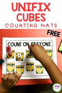 These free Unifix Cubes Counting Activity Mats are great for morning work, math centers, or small group practice in any Pre-K or Kindergarten classroom.