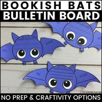 October Fall Halloween Bulletin Board Ideas Reading Bat Craft Book Craftivity