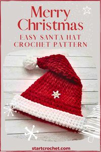 Get into the holiday spirit with this Easy Christmas Santa Hat Crochet Pattern! 🎅 Perfect for beginners, this quick and fun project will have you crocheting festive hats in no time. Great for holiday decorations, gifts, or even cozy winter wear! 🎄 #CrochetPattern #SantaHatCrochet #ChristmasCrochet #BeginnerCrochet #HolidayCrochet #EasyCrochet #CrochetForBeginners #FestiveCrochet #WinterCrafts #CrochetGifts