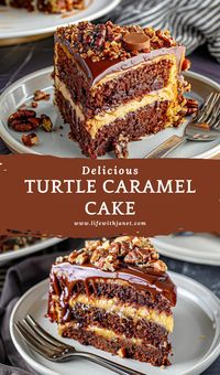 Turtle Caramel Cake