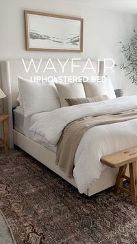 The perfect neutral bed frame and an LTK top seller! I have the color linen talc and I’m so happy with it! 🤎  #bedframe #upholsteredbed #wayfair #wayfairfinds #bedroomdecor #bedroom #bedroomdesign #bedroominspo #neutralbedroom