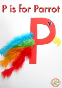 Letter P Craft- P Is For Parrot Preschool Craft | Kids Activities Blog