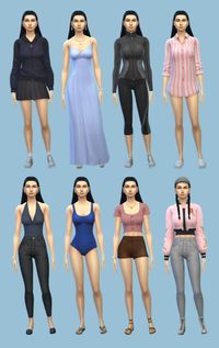 Sims 4 base game outfits, without cc 💚 #ts4 #sims4 #lookbook