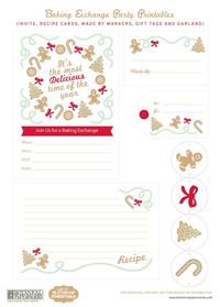 {free printable} Christmas Baking Exchange | Blog | Botanical PaperWorks