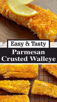 Tender walleye fillets are coated in a golden, cheesy crust that adds a delicious crunch to every bite. The savory Parmesan enhances the mild flavor of the fish, creating a dish that’s both light and flavorful.