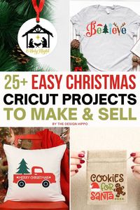 Looking for easy Cricut Christmas projects to sell? Here's a list of over 25 best Cricut Christmas ideas to make and sell. You can easily sell these crafts on Etsy or at local craft fairs.