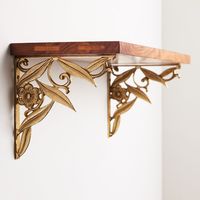 Gold Metal Botanical Mix & Match Shelf Brackets 2 Pack - World Market