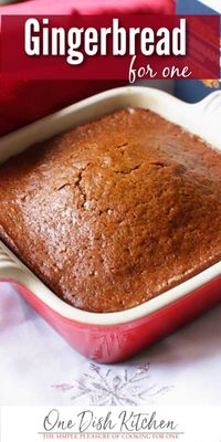 This gingerbread recipe is perfect for the holidays or any time of the year! It’s a small batch recipe that delivers a perfectly spiced small loaf of gingerbread. So easy to make and the perfect amount to serve one or two people.