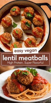 These Easy Vegan Lentil Meatballs are the ultimate high-protein plant-based recipe! Perfect for meal prep, dinner, or a snack, they’re packed with flavor and super satisfying. #VeganMeatballs #HighProtein #EasyVeganRecipes