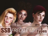 SSB Freckle I.D. 4 Types | Skindetail | by SavageSimBaby via TSR | Sims 4 | TS4 I Maxis Match | MM | CC