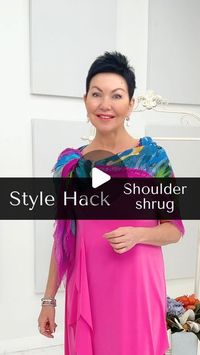 Shepherd's Fashions on Instagram: "Scarf Hack - Create a shoulder shrug with a big, beautiful scarf!   #ScarfHack #Scarf #ScarfStyle #StyleHack #FashionHack ##ShepherdsFashions"