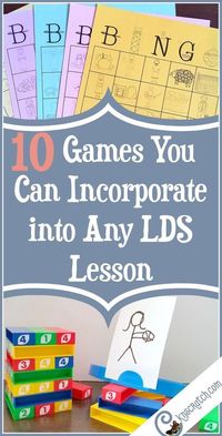 This is great for LDS primary and youth classes. 10 games to play with any LDS lesson.