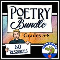 Poetry Bundle of Teaching Resources Grades 5 - 8 by HappyEdugator