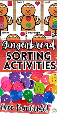 PreKinders has got you covered with two free gingerbread-themed sorting printables that are perfect for your preschoolers! Learning math can be a lot of fun when you play games, and these printables are just what you need to get your little ones excited about math. Use these printables during a Christmas or gingerbread man theme!