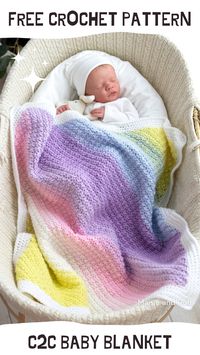 Corner to Corner Crochet Blanket (C2C) – A Free Pattern - Maisie and Ruth