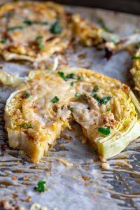 These Roasted Cheesy Cabbage Steaks make the most delicious side dish and you'll LOVE how easy they are to make. It's a dish that feels fancy but is super simple!