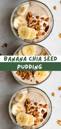 The Best Banana Chia Pudding you will ever make, and it takes just 5 minutes! This healthy, naturally sweetened chia seed recipe is perfect for breakfast, snacking, or dessert. Plus, it's dairy-free, and gluten-free. You don't need to wait for the chia seeds to gel. Just refrigerate until chilled, and enjoy.