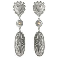 Jessica Simpson Heart Drop Earring Size: one size.  Color: Silver.  Gender: female.  Age Group: adult.