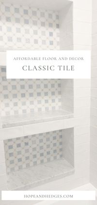 Floor and Decor tile is such a great option if you're on a budget. Whether you're looking for kitchen backsplash tile, bathroom floor tile, shower tile, or even shower niche tile, keep reading! I designed this Thassos tile basket weave marble mosaic shower niche with some of my FAVORITE classic tile (and affordable tile!) from Floor and Decor.